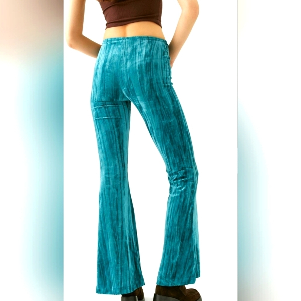 Urban Outfitters Apolonia Velvet Printed Pant, Size S - Picture 2 of 6
